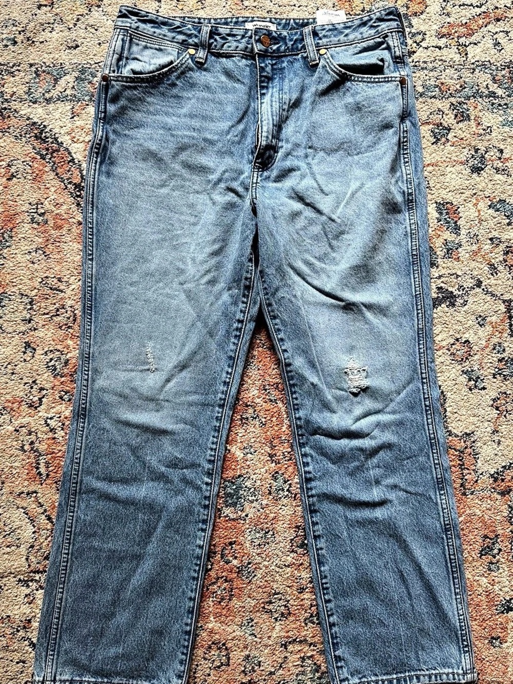 Wrangler Texas Stretch Relaxed Jeans Waist 34x32 Blue